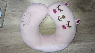 Almohada de viaje infantil rosa, super comoda