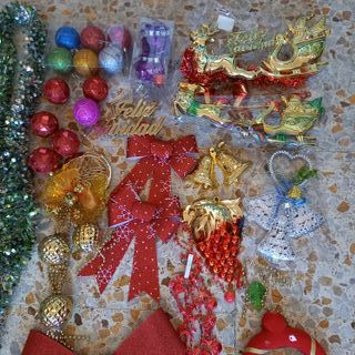 Lote de adornos navideños luces navidad incluidas