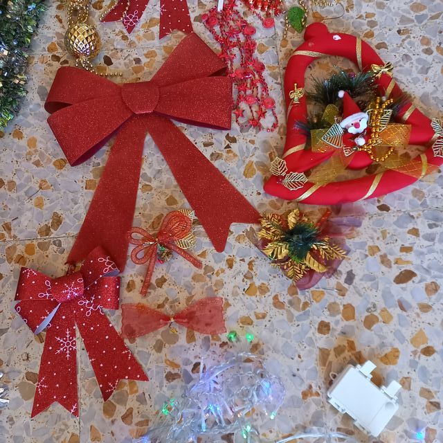 Lote de adornos navideños luces navidad incluidas