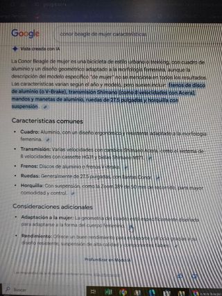 Bicicleta Mujer Conor Beagle Negra