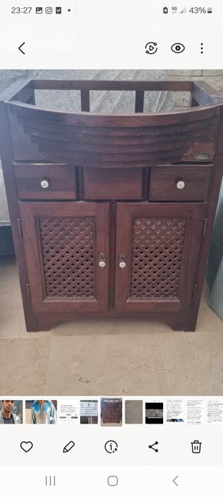 Mueble de madera para lavabo