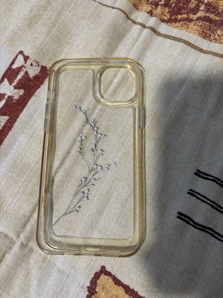 Funda iPhone 14 Transparente Flores