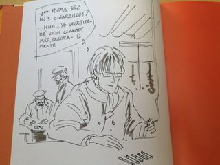 UN POCO DE HUMO AZUL - Con dibujo a mano