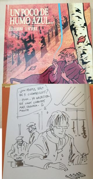 UN POCO DE HUMO AZUL - Con dibujo a mano