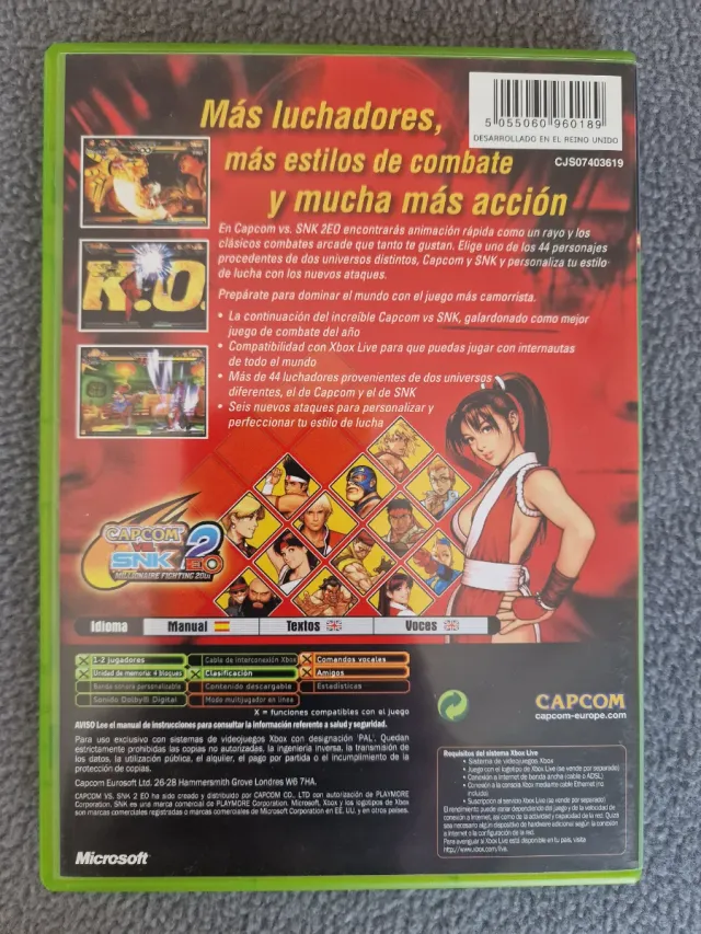 Capcom vs SNK 2 EO Millionaire Fighting 2001 Xbox
