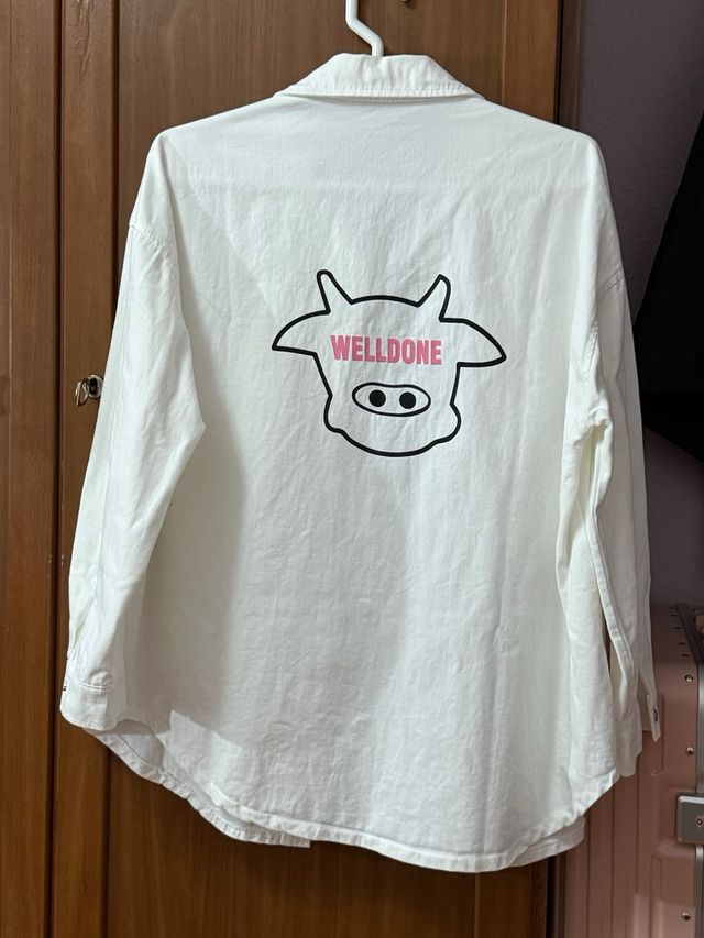 Casaco branco WELLDONE com bolso