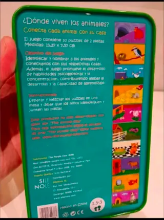 Puzzle ¿Dónde viven los animales? + Juguete León