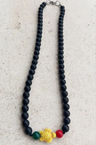 Collar y pulsera unisex de ônix