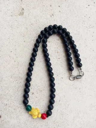 Collar y pulsera unisex de ônix