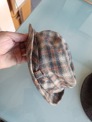 Cappello uomo tartan marrone multicolore