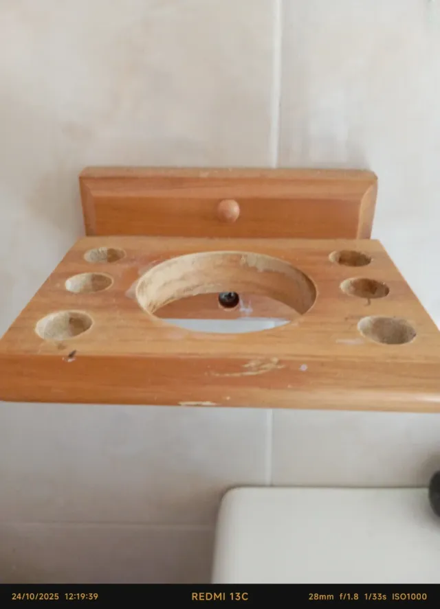 Accesorios de madera para baño