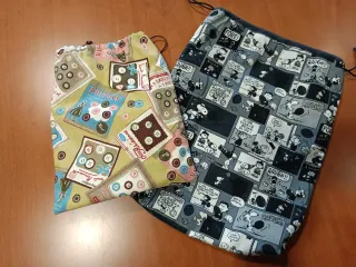 Mini bolsas de tela con dibujos