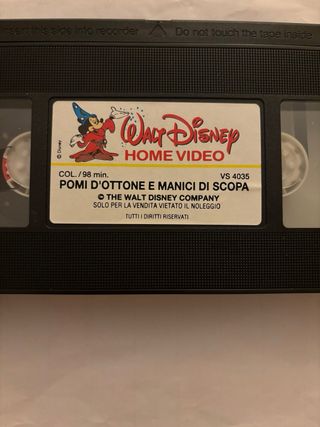 VHS RARISSIMA Film”POMI D’OTTONE E MANICI DI SCOPA