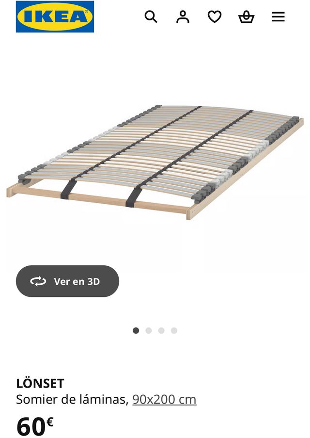 Base de cama IKEA LÖNSET 90x200