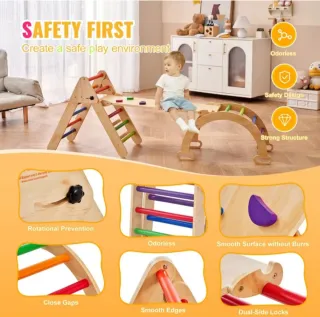 Juego Escalada 5 en 1 De Madera Para Niños #