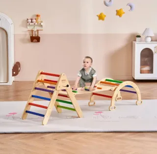Juego Escalada 5 en 1 De Madera Para Niños #