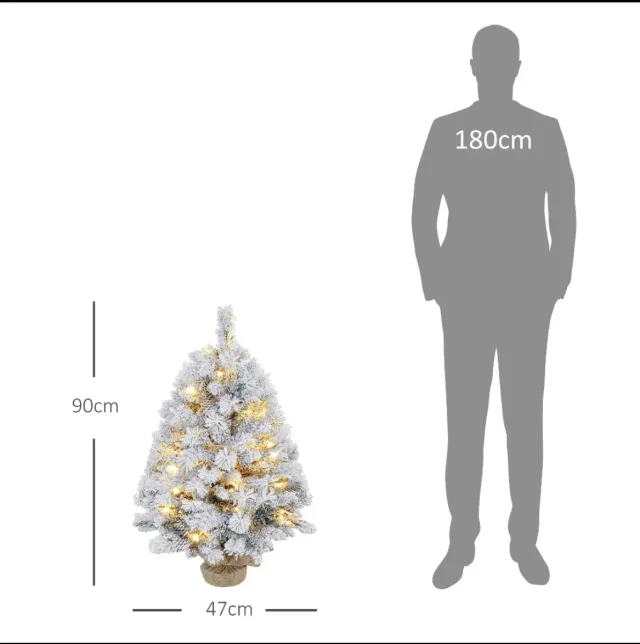 Árbol de Navidad con luces  blanco