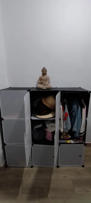 Mueble Modular Desmontable negro y blanco