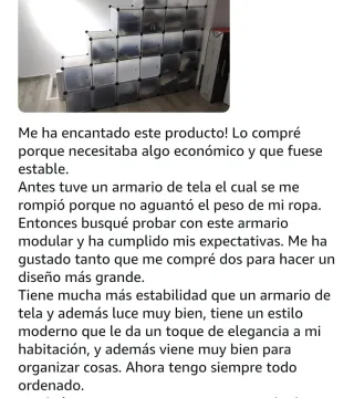 Mueble Modular Desmontable negro y blanco