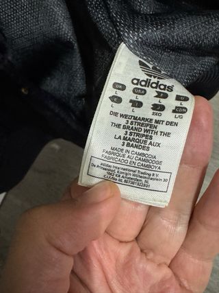 Chaqueta Bomber Adidas Vintage Negra Roja y dorada