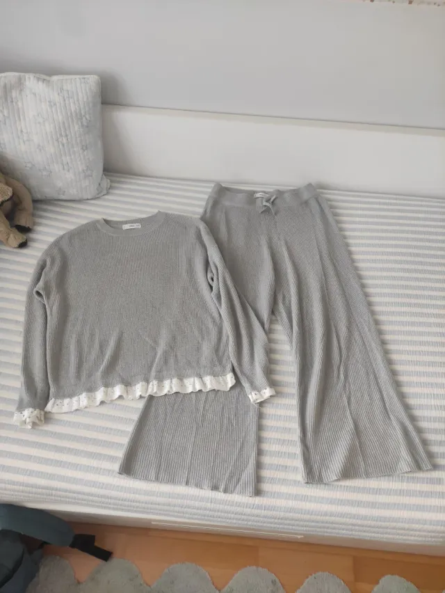 Conjunto punto Mango gris