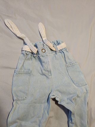 Vaqueros niña vaquero claro con cinturón