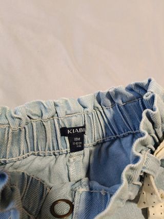 Vaqueros niña vaquero claro con cinturón