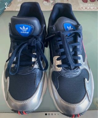 Adidas Scarpe da ginnastica blu/argento taglia 37