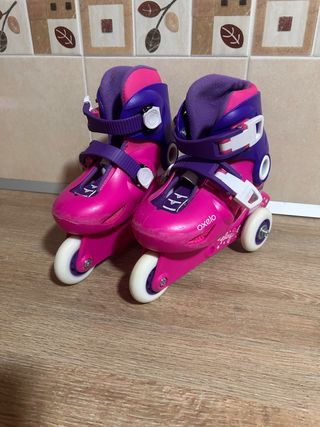 Patines Oxelo niña rosa y morado
