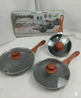 Set 6 Padelle DGBAVARIA Manico Radica