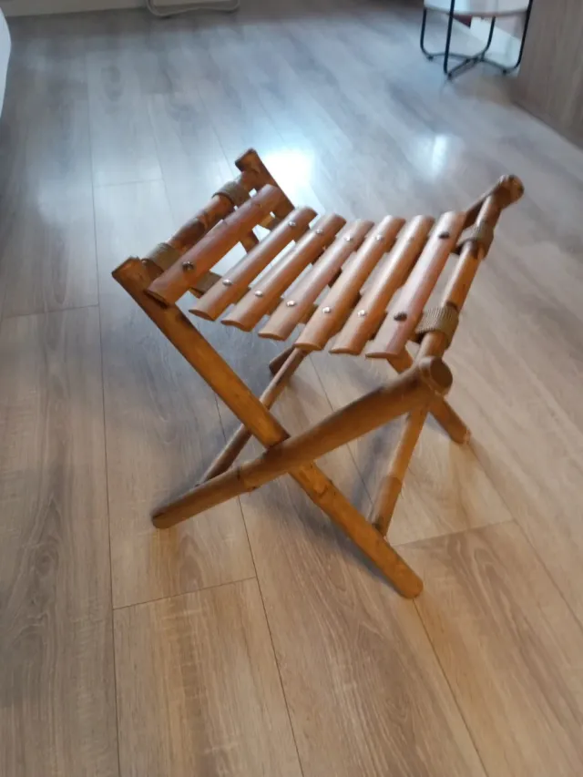 Sedia pieghevole in bambù