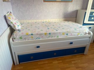 Habitación juvenil 2 camas + cajonera