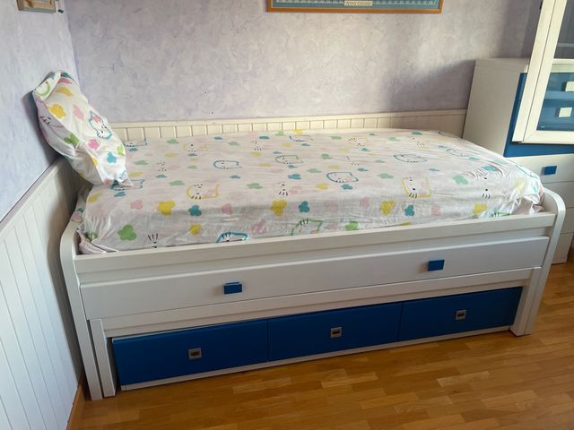 Habitación juvenil 2 camas + cajonera