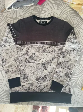 Felpa Alcott uomo grigia e bianca taglia M