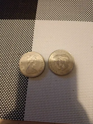 Monedas Boda Príncipe Carlos y Diana 1981