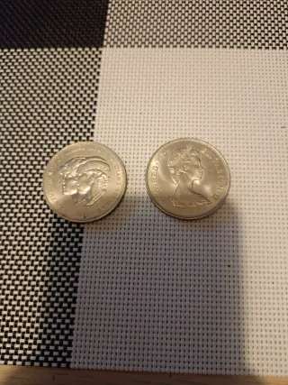 Monedas Boda Príncipe Carlos y Diana 1981