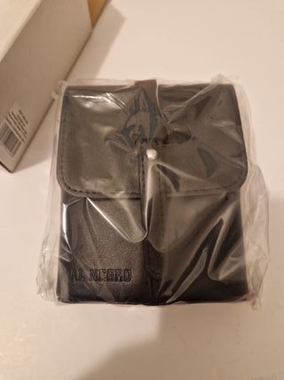 Portafiaschetta e fiaschetta in pelle Dal Negro