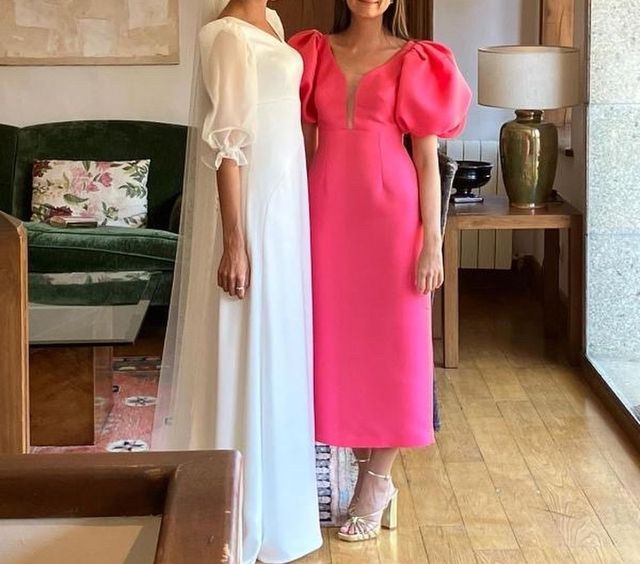 Vestido rosa elegante