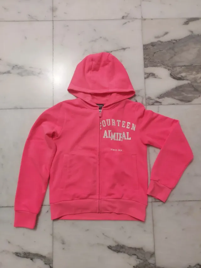 Felpa Admiral bambina con cappuccio e zip