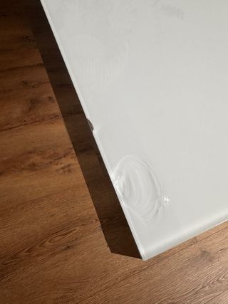 Mesa extensible salón comedor cristal y metal