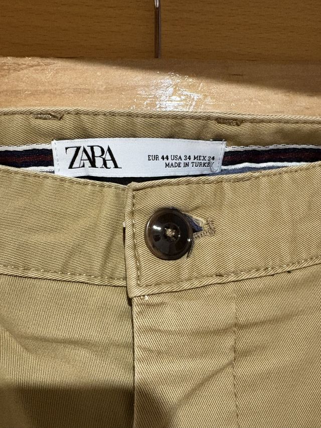 ZARA Pantalón chino largo Slim Fit