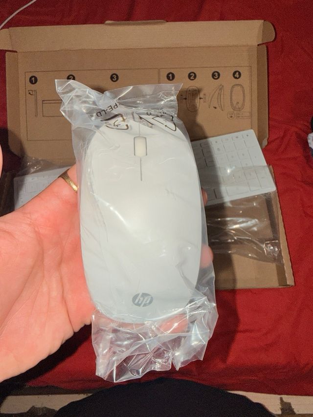 Teclado y Ratón HP Inalámbricos Blancos