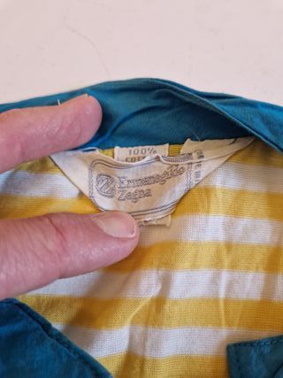 Maglietta Ermenegildo Zegna a righe gialle e blu