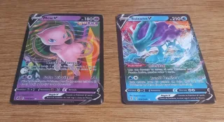Cartas Pokémon V Mew y Suicune