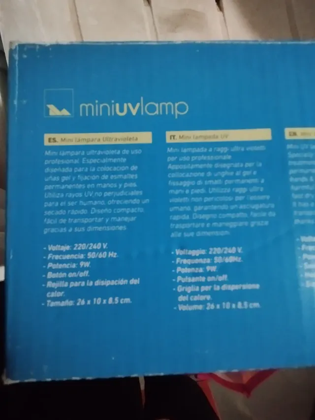 Pack: Lámpara Uñas Gel SUN y Mini UV/LED