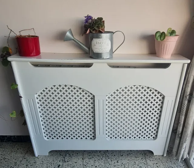 Funda radiador blanca decorativa