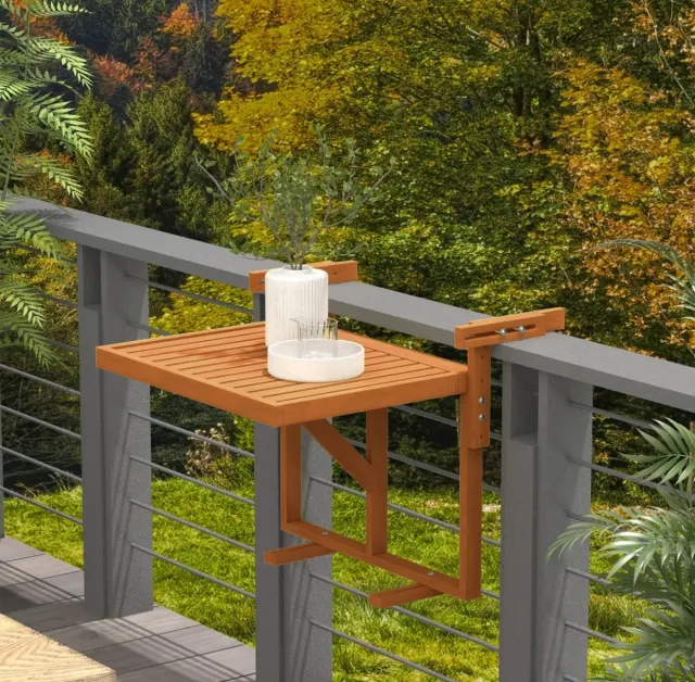 Mesa plegable madera balcón