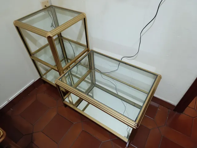 Mesitas de centro y auxiliar de cristal