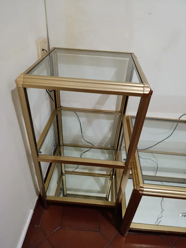 Mesitas de centro y auxiliar de cristal