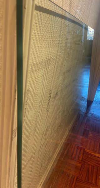 Mesa de cristal transparente